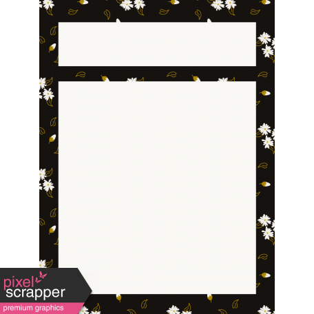 Be Bold Journal Cards - Black, Gold, And White Floral 3x4 Journal card - Card 3