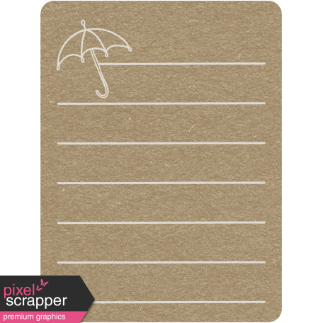 Toolbox Calendar 2 - General Doodled Journal Card - Umbrella