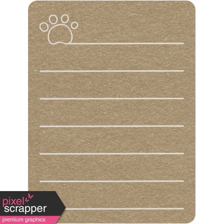 Toolbox Calendar 2 - General Doodled Journal Card - Paw Print