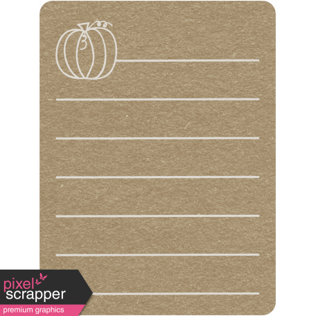 Toolbox Calendar 2 - Monthly Doodled Journal Card - Pumpkin 2
