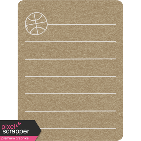 Toolbox Calendar 2 - School Doodled Journal Card - Basketball