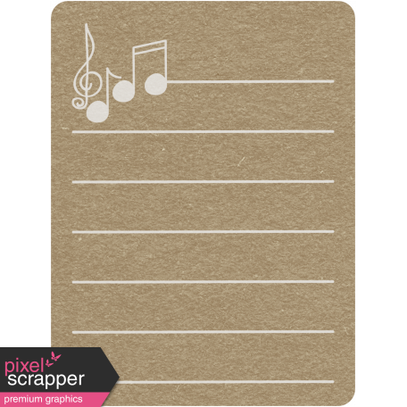 Toolbox Calendar 2 - School Doodled Journal Card - Treble Clef and Music Notes