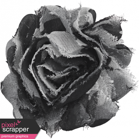 Bad Day - Black Fabric Flower