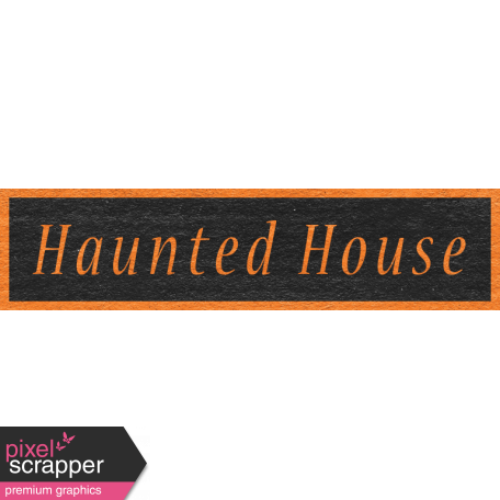 Enchanting Autumn - Haunted House Word Art