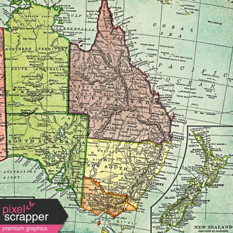 Toolbox Papers - Australia Map Right