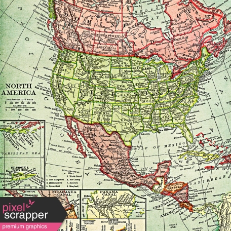 Toolbox Paper - North America Map Lower