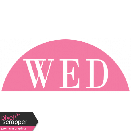 Toolbox Calendar - Date Sticker Kit - Days - Dark Pink Wednesday