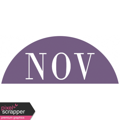 Toolbox Calendar - Date Sticker Kit - Months - Dark Purple November