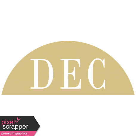 Toolbox Calendar - Date Sticker Kit - Months - Dark Yellow December
