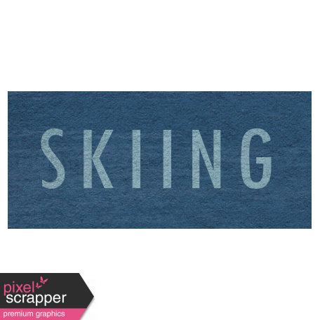 Winter Day - Skiing Word Art