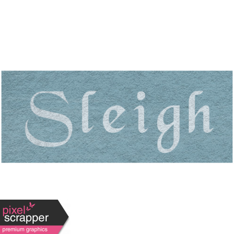 Winter Day - Sleigh Word Art