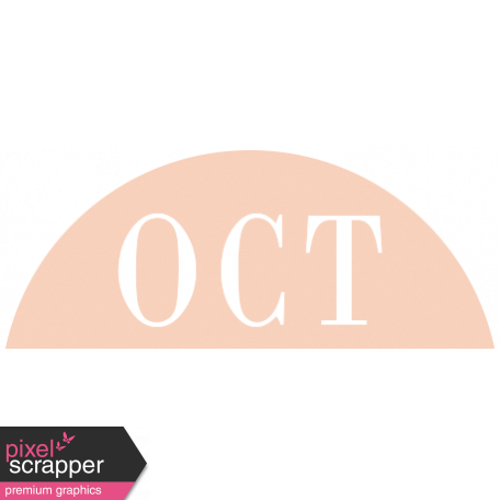 Toolbox Calendar - Date Sticker Kit - Months - Peach October