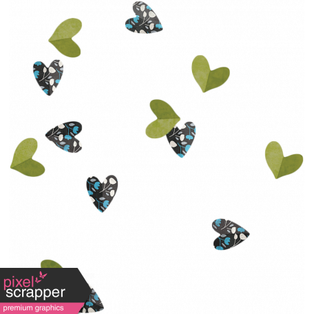 Raindrops & Rainbows - Paper Hearts Scatter