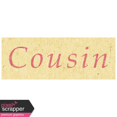 Family Day - Cousin Word Art