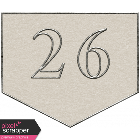 Toolbox Calendar - Arrow Number 26 White