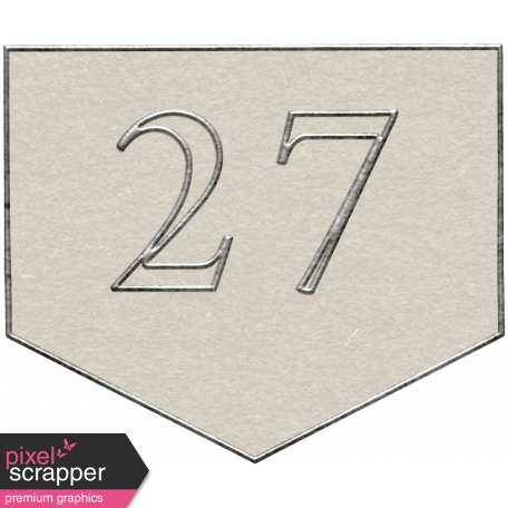 Toolbox Calendar - Arrow Number 27 White