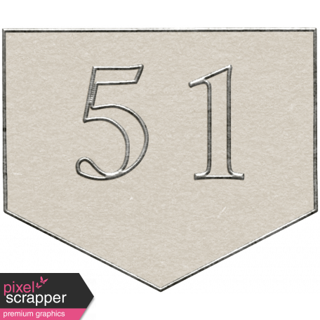 Toolbox Calendar - Arrow Number 51 White