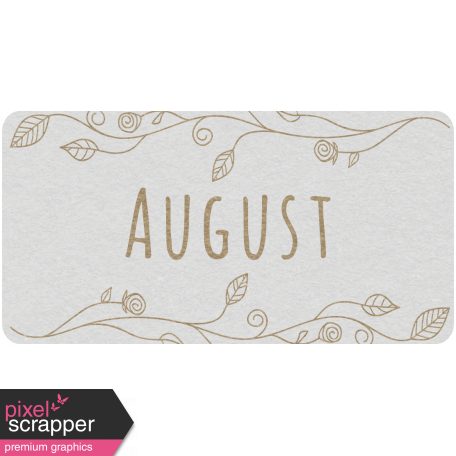 Toolbox Calendar - August Floral Date Tag 02