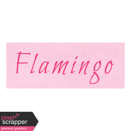 At the Zoo - Flamingo Word Art