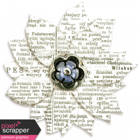 Elegant Autumn - Newsprint Flower