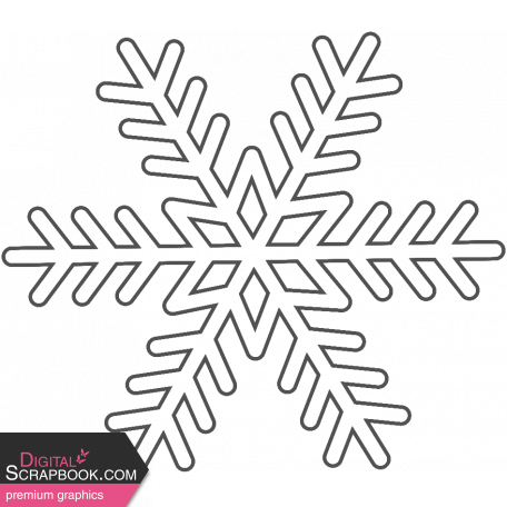 Snowflake Doodle Template 024