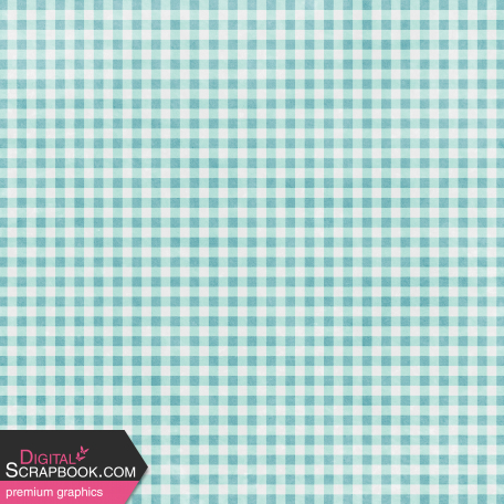 Snow & Snuggles - Teal Gingham Paper 02