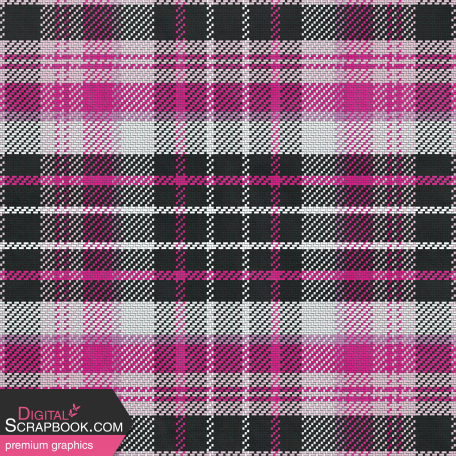 Snow & Snuggles - Black Plaid Paper