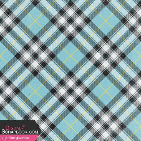 April Showers – Teal Plaid Paper