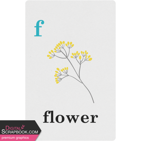 April Showers Mini - Flower Flash Card