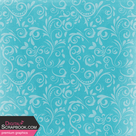 April Showers Mini - Teal Damask Paper