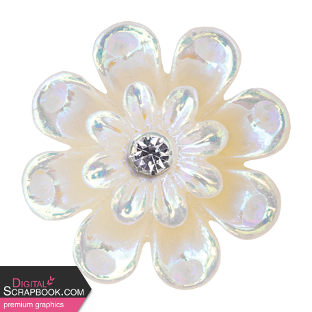 April Showers - Cream Resin Flower