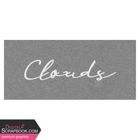 April Showers - Clouds Word Art