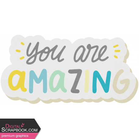 April Showers - Your Are Amazing Word Art