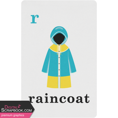 April Showers – Raincoat Spring Card