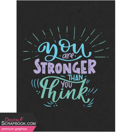 Toolbox Love Notes 1 - You Are Stronger Than You Think 3x4"