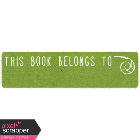 Look, A Book! - This Book Belongs To Word Art