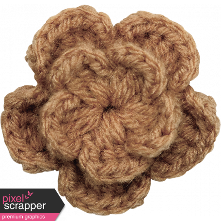 Strawberry Fields - Brown Crochet Flower