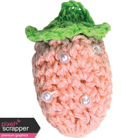 Strawberry Fields - Pink Crochet Strawberry