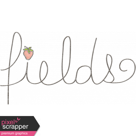 Strawberry Fields - Fields Word Art Doodle