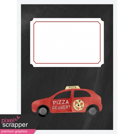Pizza Delivery Car 3x4 Card
