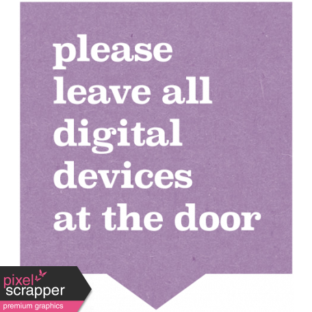 Leave Devices At Door Word Art