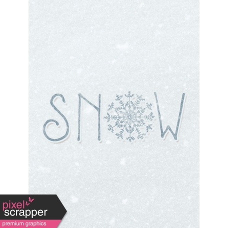Winter Day Journal Card Snow 3x4