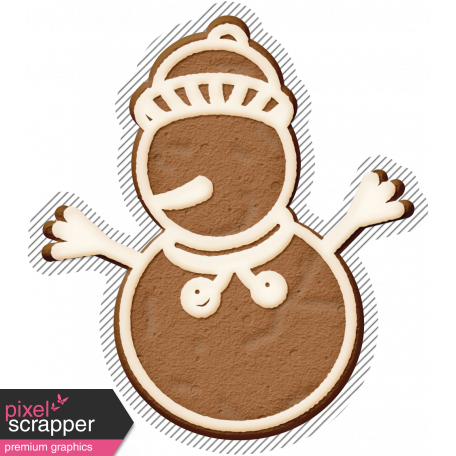 Winter Day Gingerbread Cookie Snowman