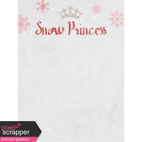 Winter Fun - Snow Baby Snow Princess Journal Card 3x4