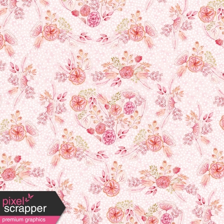 Spring Day Collab - May Flowers Pink Floral Paper