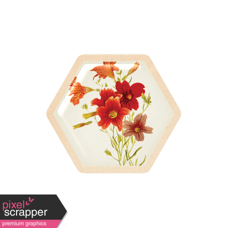 Spring Day Collab - May Flowers Flowers Hexagon Tag