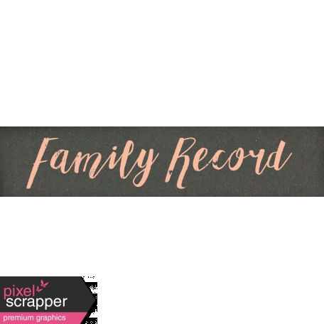 Family Day Family Record Word Art