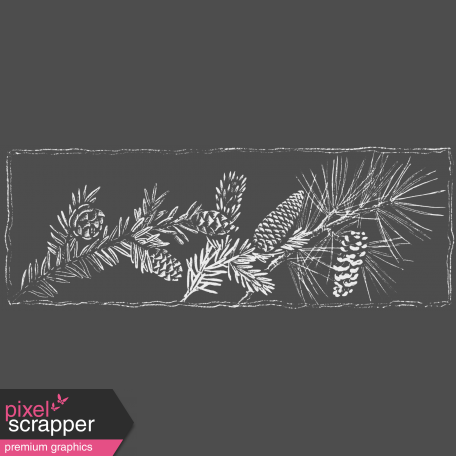 Winter Day Template - Pine Branch Label