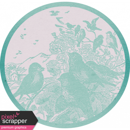 Garden Tales Mini Kit - Birds Round Tag