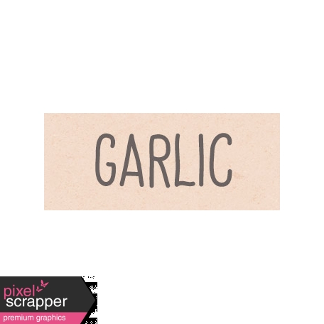 Garden Tales Garlic Word Art Snippet